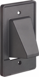 Reversible Non-Metallic Cable Entrance Plate, 1-Gang, Black, 2.853 Inch Width