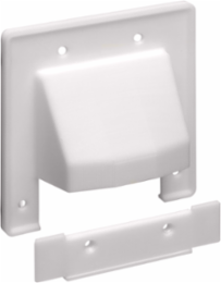 Reversible Plastic Cable Entrance Plate 2-Gang, White, 4.625 Inch Height