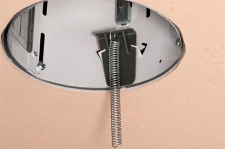 Spring Mounted Ceiling Cover Plate 9 Inch Plastic White