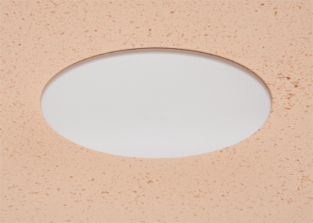 Spring Mounted Ceiling Cover Plate 9 Inch Plastic White