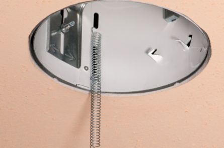 Spring Mounted Ceiling Cover Plate 9 Inch Plastic White