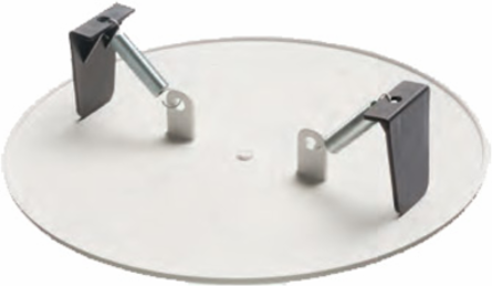 Spring Mounted Ceiling Cover Plate 9 Inch Plastic White