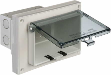 Horizontal Low Profile IN BOXTM with Clear Cover, 1/2 Inch Siding Lap