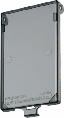 Extra Duty Horizontal Single Gang Weatherproof Outlet Cover, 5.650 Inch Width, UV-Rated Plastic, White