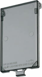 Extra Duty Horizontal Single Gang Weatherproof Outlet Cover, 5.650 Inch Width, UV-Rated Plastic, White