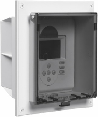 Non-Metallic Exterior Keypad Enclosure 2-Gang 6.888 Inch x 7.159 Inch White UV-Rated Plastic