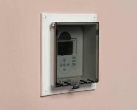 Non-Metallic Keypad Enclosure, 2-Gang, 6.888 Inch Width, Clear Cover