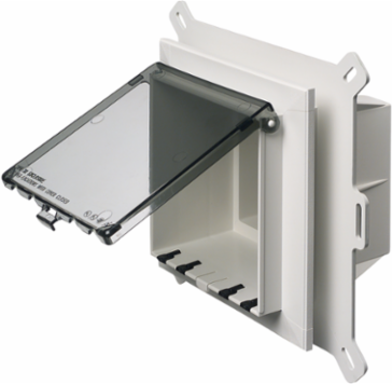Non-Metallic 2-Gang Exterior Keypad Enclosure, 7.159 Inch Height, UV-Rated Plastic