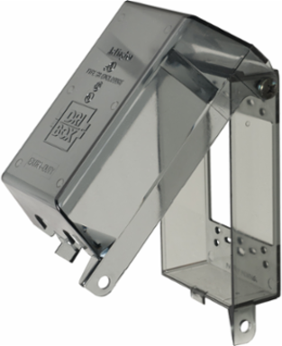 Dri-Box Adapter, 2-Gang Vertical Mount, Clear, 5.250 Inch Width, UL Listed
