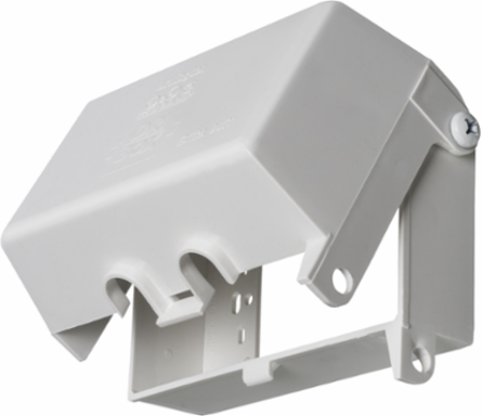 Dri-Box® Adapter 1-Gang Horizontal Cover, 5.685 Inch Width, White, UV-Rated Plastic