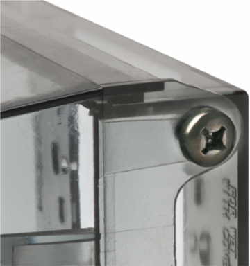 Drybox Adapter 1-Gang Horizontal Clear Cover 2.9 Inch Depth, UV-Rated Plastic