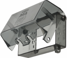 Drybox Adapter 1-Gang Horizontal Clear Cover 2.9 Inch Depth, UV-Rated Plastic