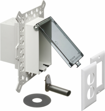 Low Profile Inbox 1-Gang, 9.058 Inch Height, Weatherproof, UV-Rated Plastic