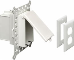 Low Profile Inbox for Foam Wall Systems, Adjustable 2-3/4 to 5 Inch, 1-Gang, White
