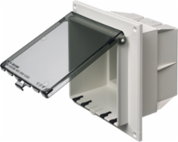 Low Profile Two-Gang Weatherproof Inbox with Clear Cover, 6.888 Inch Width