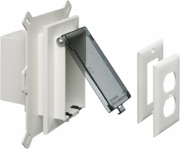 Low Profile Weatherproof Inbox for Vinyl Siding, 1-Gang, 7.012 Inch Width