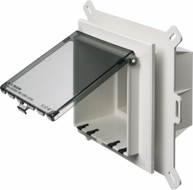 Two Gang Low Profile Weatherproof Inbox, 9.058 Inch x 8.992 Inch, UV-Rated Plastic