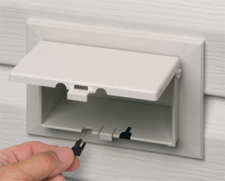 Low Profile Weatherproof Inbox - 1-Gang, 9.058 Inch Width, White