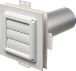 Dryer vent mounting block kit. Non metallic for new construction. Fits 1/2" and 5/8" step and dutch lap siding.
