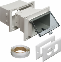 Low Profile 1-Gang Weatherproof Inbox - 4.934 Inch Width, UV-Rated Plastic