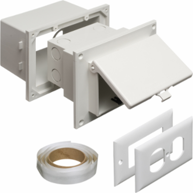 Low Profile Weatherproof Inbox, 1-Gang, 4.934 Inch Width, UV-Rated Plastic