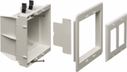 Recessed Indoor Inbox, 2-Gang, 6.012 Inch Height, White, Plastic, 2 Hour Fire Rating