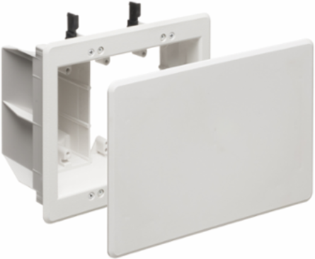Cover for 3-4 Gang Recessed Indoor Inbox, 6.818 Inch Width, Plastic, White
