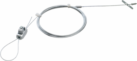 Galvanized Braided Support Wire 5ft 75lbs Capacity .080 Inch Thickness