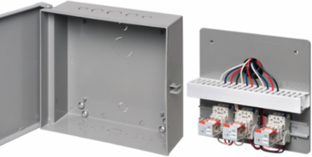Outdoor Non-Metallic Enclosure NEMA3R 12 x 12 x 4 Inch Gray with Back Plate