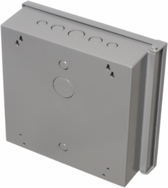 Outdoor Non-Metallic Enclosure NEMA3R 12 x 12 x 4 Inch Gray with Back Plate