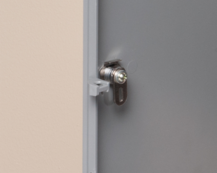 Cam-Lock Security Handle for Non-Metallic Enclosures, Silver, 0.899 Inch Width