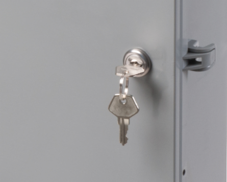Cam-Lock Security Handle for Non-Metallic Enclosures, Silver, 0.899 Inch Width