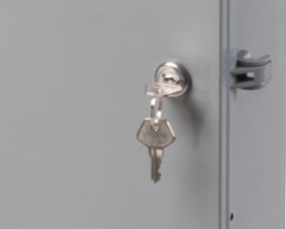 Cam-Lock Security Handle for Non-Metallic Enclosures, Silver, 0.899 Inch Width