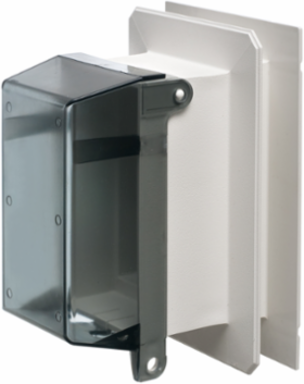 Weatherproof Outlet Box for Vinyl Siding, 1-Gang, Clear Cover, UV-Rated Plastic