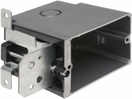 Non-Metallic Outlet Box 1-Gang Horizontal 21.0 cu Inch, Adjustable 1/4 to 1-1/2 Inch Wall