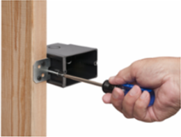 Non-Metallic Outlet Box 1-Gang Horizontal 21.0 cu Inch, Adjustable 1/4 to 1-1/2 Inch Wall