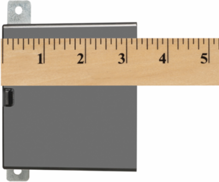 Non-Metallic Outlet Box 1-Gang, 4.800 Inch Width, Shallow Wall Up to 1-1/2 Inch