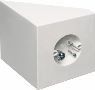 White Fan & Fixture Mounting Box, 8 Inch Square, Fits Sloped Ceilings, 70lb-200lb