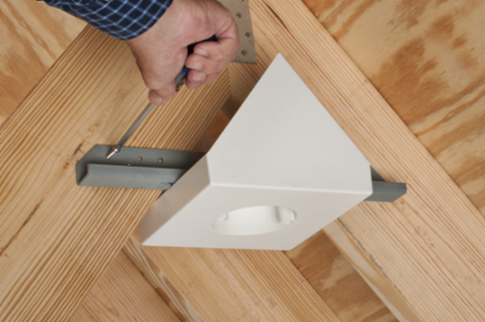 Fan & Fixture Mounting Box, 14.5 Cu. In., 8 Inch, Plastic, for Cathedral Ceilings