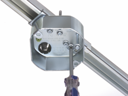 Steel Fan & Fixture Box 15.6 cu. in., 4 Inch Width, 1-1/4 Inch Ceiling Thickness