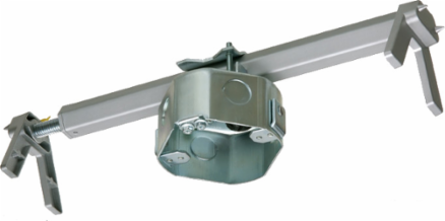 Steel Fan and Fixture Box, 20.0 cu in, 2 Inch Depth, 16"-24" Adjustable Mounting