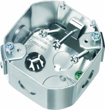 Steel Outlet Box 2-3/8 Inch Depth, 23.0 Cu. Inch, 70 lb Fan Rated