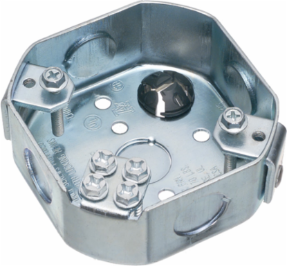 Steel Octagonal Fixture Mounting Box, 70 lb Fan Rated, 20.0 cu. in.