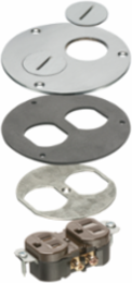Trim Kit with 4 Inch Round Nickel Cover, Nickel-Plated Material, 1-Gang