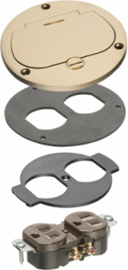 Trim Kit for FLB3500 Box, 6-1/4 Inch, Brass, cULus Listed