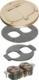 Trim Kit for FLB3500 Floor Box, Brass, 3.995 Inch Height, 1-Gang