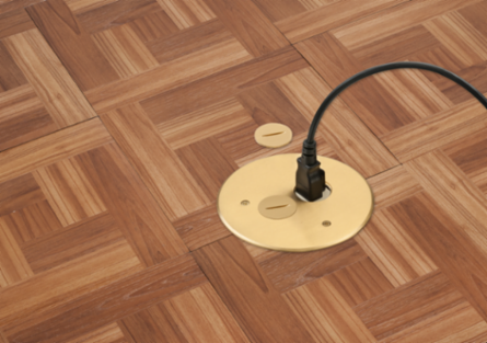 6 Inch Round Brass Cover Kit with (2) Threaded Plugs, cULus Listing