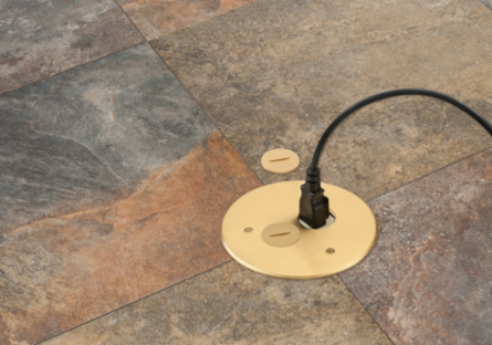 6 Inch Round Brass Cover Kit with (2) Threaded Plugs, cULus Listing
