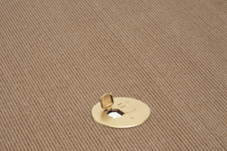6 Inch Round Brass Cover Kit with 2 Flip Lids, 0.730 lbs