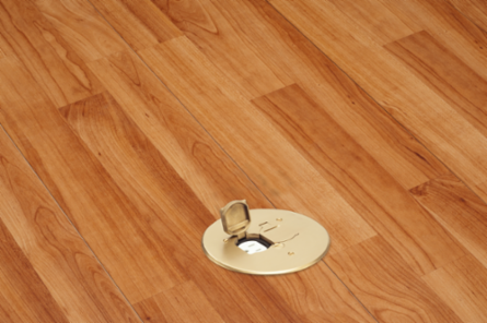 6 Inch Round Brass Cover Kit with 2 Flip Lids, 0.730 lbs